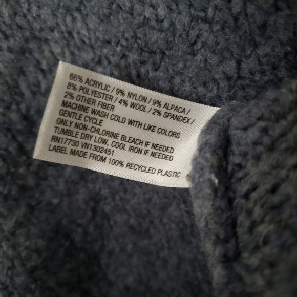 ⭐ Universal Thread Womens Blue Chunky Knit Sweater Oversized Sleeves XXL wool - Picture 4 of 8